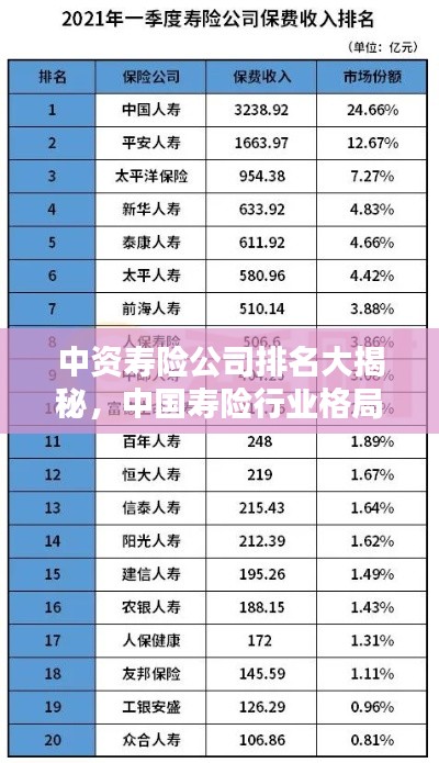 中资寿险公司排名大揭秘，中国寿险行业格局与趋势深度解析