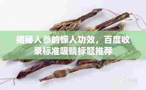 揭秘人参的惊人功效，百度收录标准吸睛标题推荐