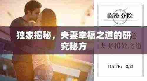 独家揭秘，夫妻幸福之道的研究秘方