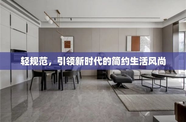 轻规范，引领新时代的简约生活风尚