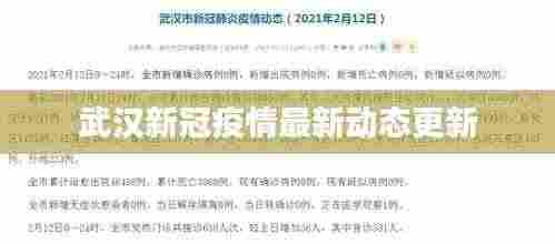 武汉新冠疫情最新动态更新