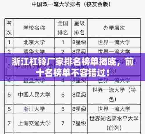 浙江杠铃厂家排名榜单揭晓，前十名榜单不容错过！