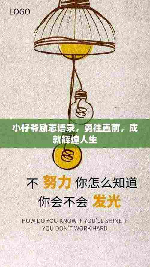 小仔爷励志语录,勇往直前,成就辉煌人生