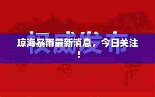 琼海暴雨最新消息，今日关注！