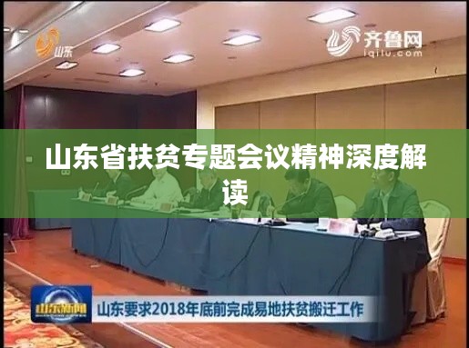 山东省扶贫专题会议精神深度解读