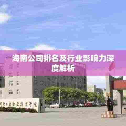 海南公司排名及行业影响力深度解析