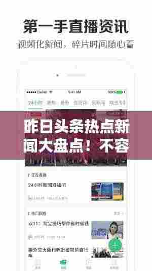昨日头条热点新闻大盘点！不容错过的头条资讯回顾