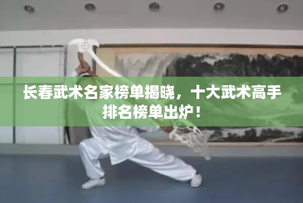 长春武术名家榜单揭晓，十大武术高手排名榜单出炉！